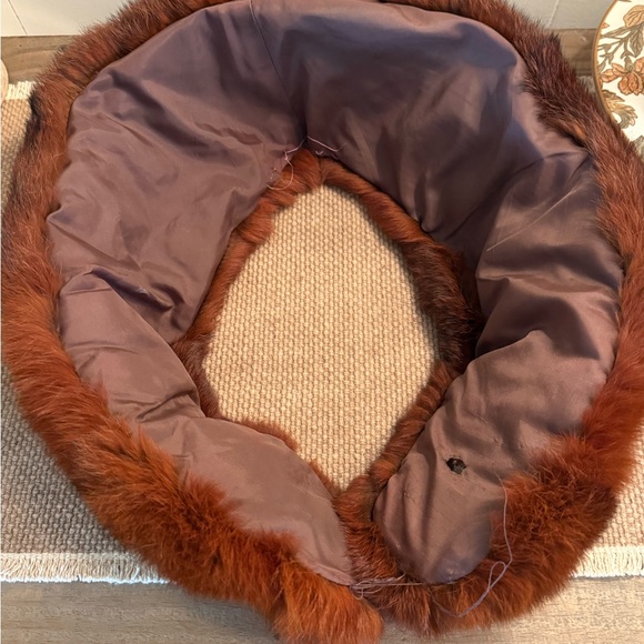 VINTAGE Reddish brown real fur collar~stole~ Wrap~Gadsby~flapper~1920s style - Picture 9 of 14